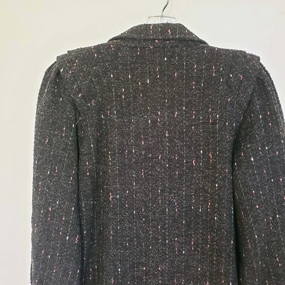 New York Girl Women's Black Double Breasted Half Trench Jacket Coat - Picture 8 of 12